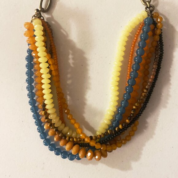 Fossil Layered Folk Stone Necklace - Picture 3 of 5